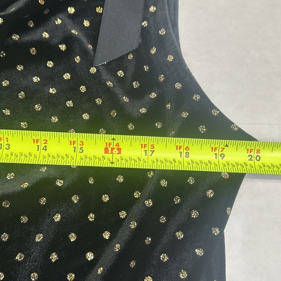 Talbots RSVP Women’s Size XLarge Black Gold Velvet Sleeveless Formal Cocktail - Picture 9 of 13